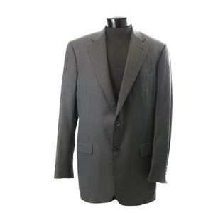 BROOKS BROTHERS Men's Golden Fleece PinStripe Grey Wool Suit Size 42L 36W